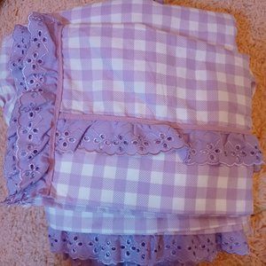 3 pc Purple Gingham Sheet Set